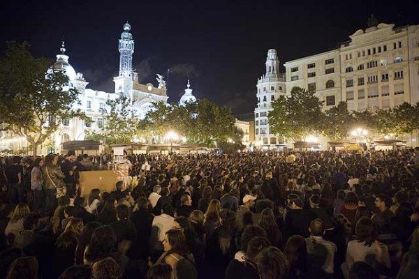 Plaza del 15M la primera noche
